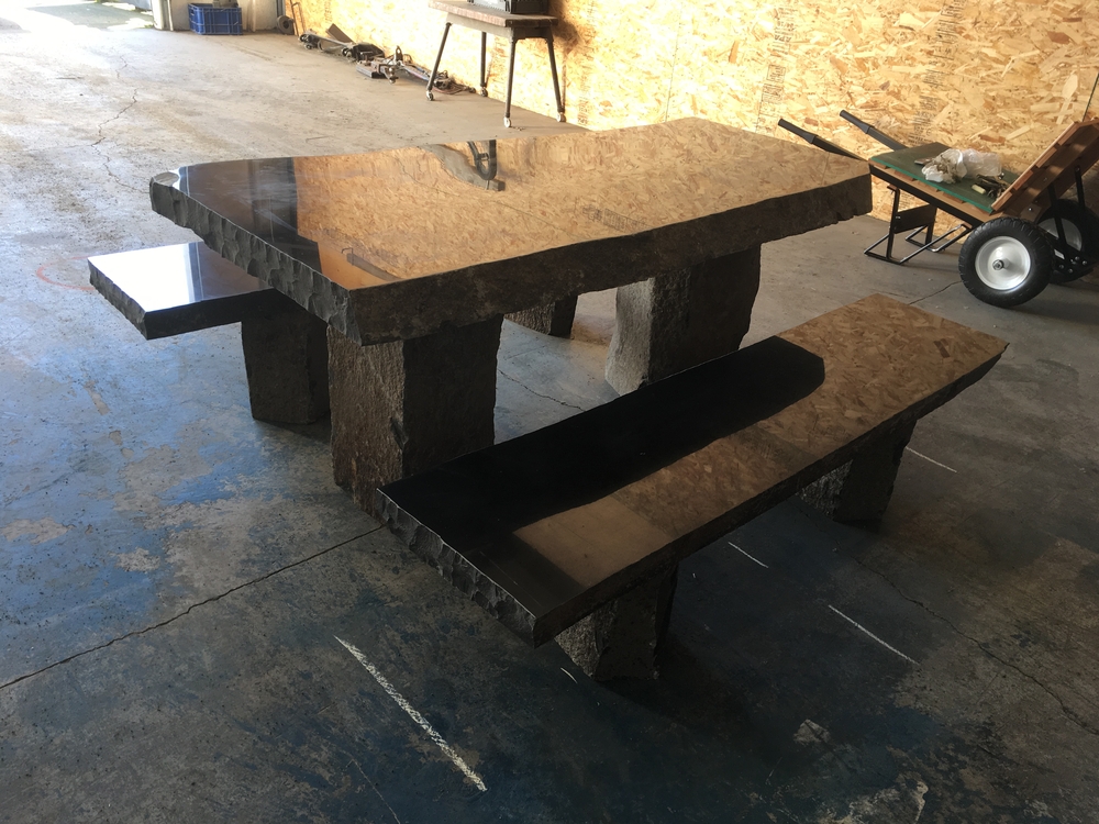 Basalt Dining Table | Stone Garden Furniture and Elements