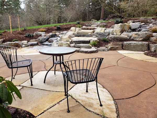 Image Patio and Water Feature by HamHopson Landscape