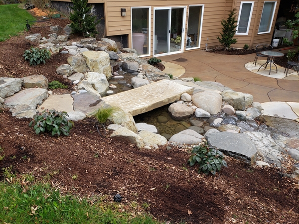Image Patio and Water Feature by HamHopson Landscape